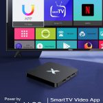 TV Box Android OS 4GB RAM 32GB ROM Quad-Core Cortex-A53 CPU Smart Media Player 2.4G 5G Dual Band WiFi Bluetooth 5.0 HDMI 4K Set Top Box for TV with Ethernet 10/100M