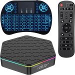 Android TV Box 12.0,T95ZPLUS H618 Quad-Core Cortex-A53 CPU 2GB RAM 16GB ROM, 2.4GHz/5GHz Dual Band WiFi6 6K Ultra HD Resolution Bluetooth 5.0 with Backlit Mini Wireless Keyboard