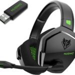 NUBWO G06 Dual Wireless Gaming Headset with Microphone for PS5, PS4, PC, Mobile, Switch: 2.4GHz Wireless + Bluetooth - 100 Hr Battery - 50mm Drivers - Green