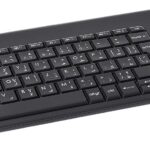 Logitech K400 Plus Wireless Livingroom Keyboard with Touchpad for Home Theatre PC Connected to TV, Customizable Multi-Media Keys, Windows, Android, Laptop/Tablet, Arabic Keyboard - Black