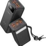 VEGER Power Bank 50000mAh, 100W PD/QC3.0 Portable Charger High Capacity Fast Charging USB C Battery Pack with Cables & LED Display and 3 gear Strong Flashlights & Compass for Outdoors