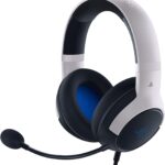 Razer Kaira X PlayStation Licensed Wired Gaming Headset: 50mm Drivers, Hyperclear Cardioid Mic, Memory Foam Cushions, On-Headset Controls, For PlayStation, PS5, PS4, PC, Mac, Mobile – White & Black