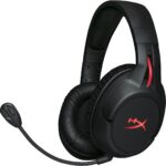 HyperX Cloud Flight - Wireless Gaming Headset, with Long Lasting Battery Up to 30 hours of Use, Detachable Noise Cancelling Microphone, Red LED Light, Bass, Comfortable Memory, Black