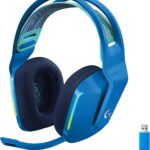 Logitech G733 Lightspeed Wireless Gaming Headset With SUSpension Headband, Lightsync Rgb, Blue Vo!Ce Mic Technology And Pro-G Audio Drivers - Blue