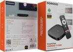 Porodo Android TV Box, 1080p Full HD, 2GB RAM, 8GB Memory, Voice Control, BLE Bluetooth Remote Control, Quad-Core CPU, Android 9, Dual-Band 5G WiFi, HDMI, USB, LAN, AV Out, Home Entertainment – Black - Image 2